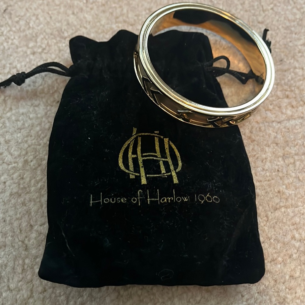 House of Harlow tan and gold bracelet